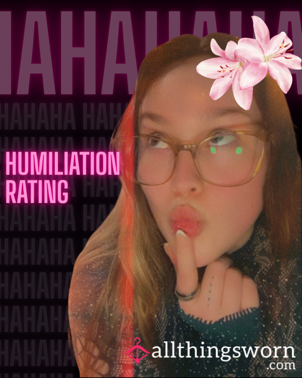 Humiliation D*ck Rating – Brutal & Unfiltered 📉 (Written / Audio / Video)
