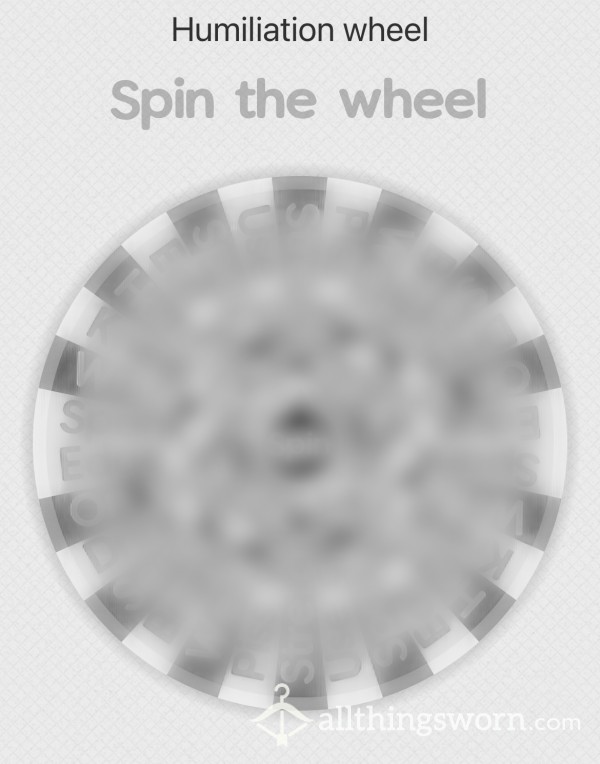 Humiliation Task Wheel