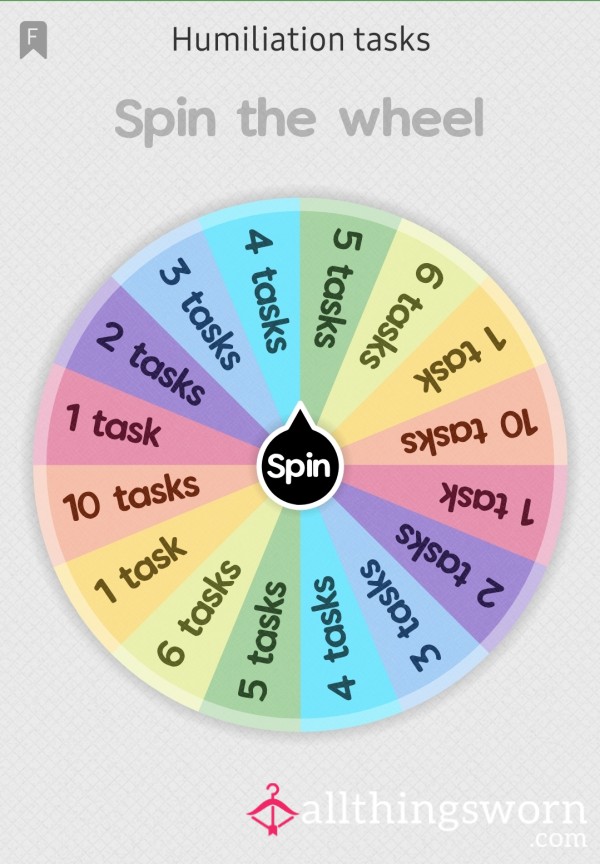 Humiliation Task Wheel