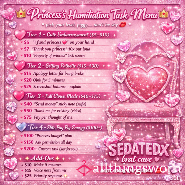 Humiliation Tasks!