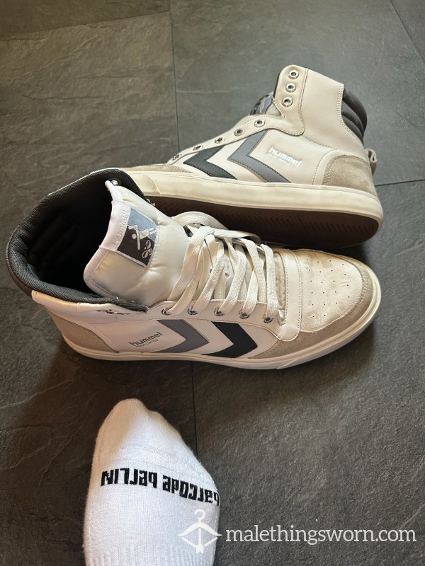 Hummel High Top Trainers UK8 Well Used And Stained