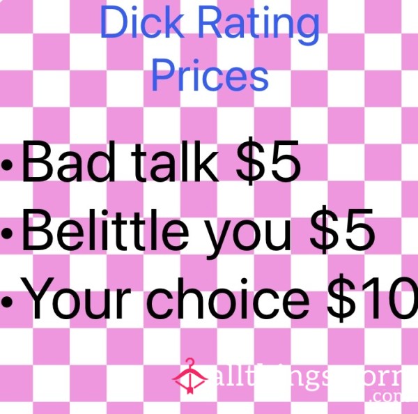 I Am Now Offering D*ck Ratings!!!
