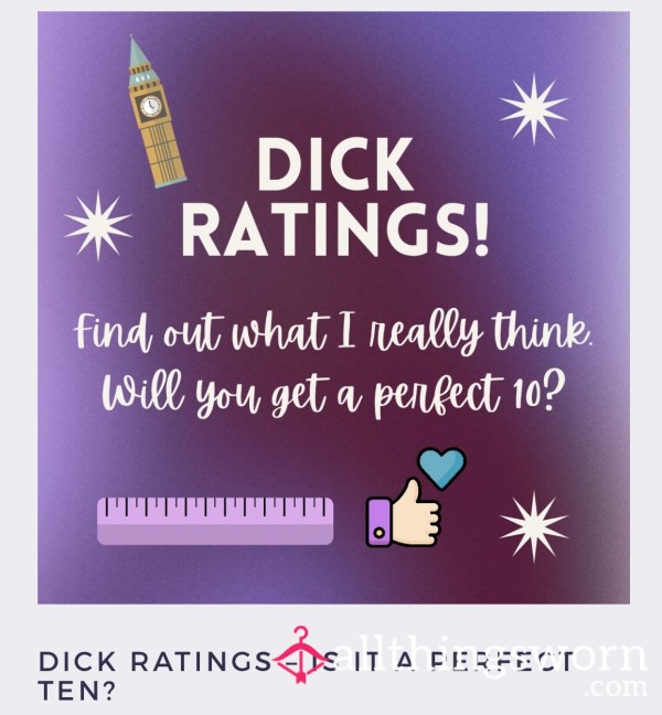 I Love Rating D*ck Glad To Help