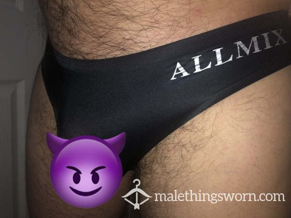 Ice Silk Black Thong