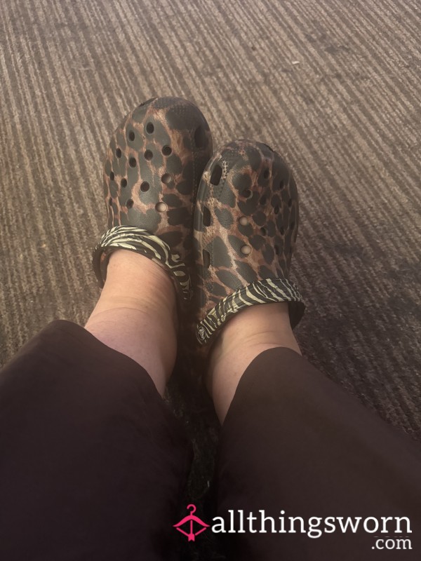 Iconic Leopard Print Crocs