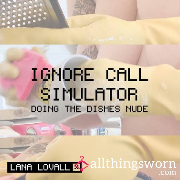 Ignore Call Simulator // Doing The Dishes Nude, 10 Min Video
