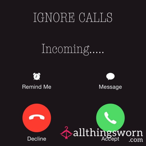 Ignore Calls, Audio Or Video Starting From £15