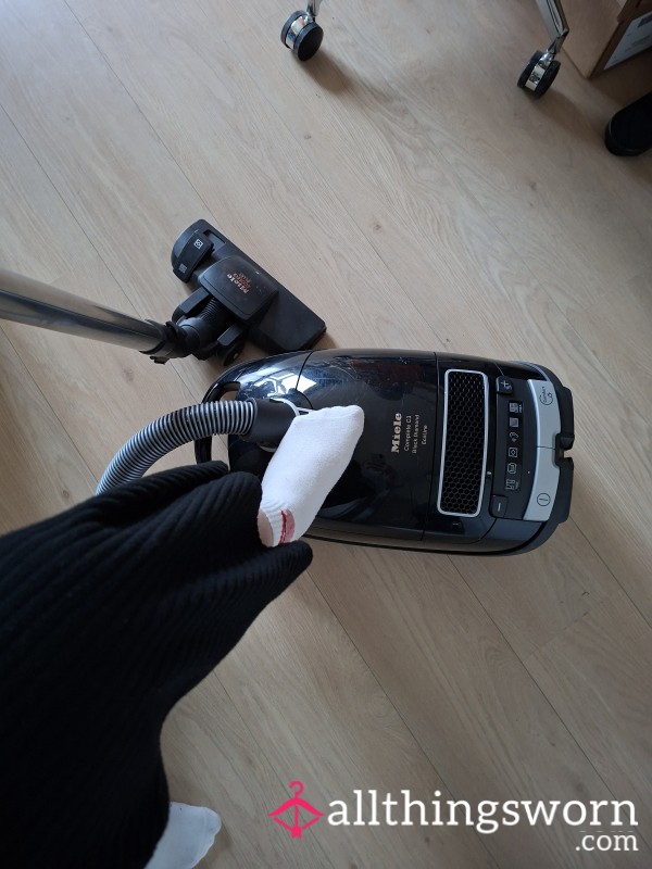 Ignore Vacuum Video On White Socks🥵 01:16 Min| Only Feet+legs| Vacuum Office In Home🥵