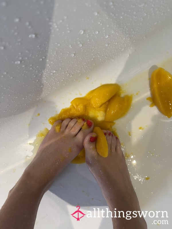 I’ll Squash This Yummy Mango With My Feet, For Your Mouth😋