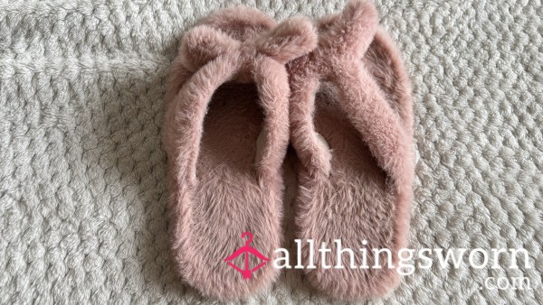Indoor Pink Fluffy Slippers