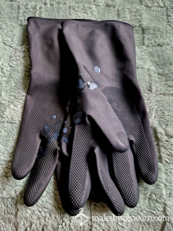 Industrial Rubber Gloves (XL & C*m-Stained)
