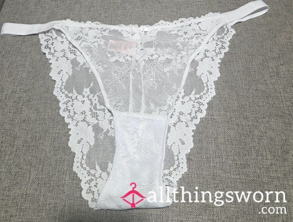 Innocent White Lace Panties 🤍