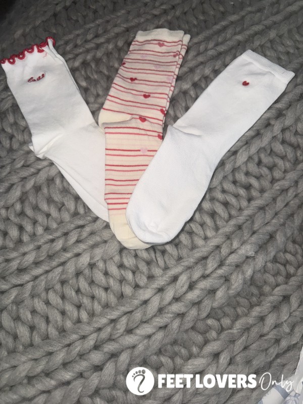 Innocent White New Socks, Ready To Be Brocken
