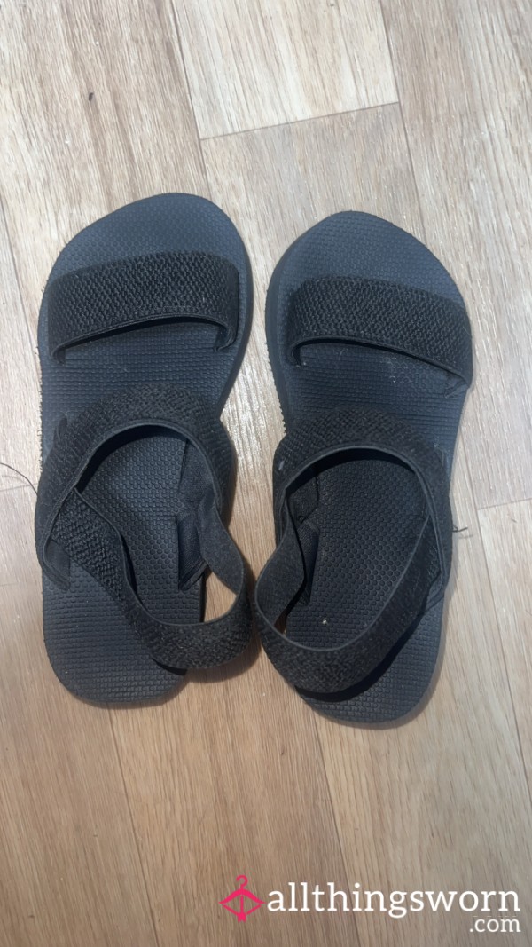 🩷intense Foot Scent Black Sandals🩷
