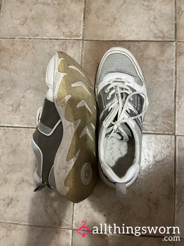 Intimate Steps: Worn Sneakers With Irresistible Allure