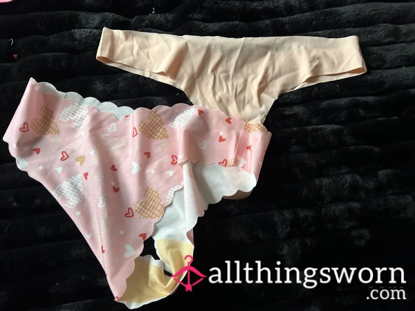 Invisible Multicoloured/ Pattern Options Thongs + Panties 💛💚🖤