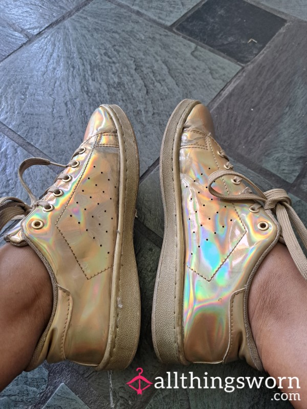 Iridescent Gold Sneakers Sz9