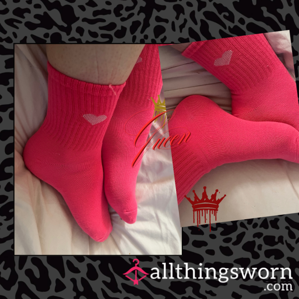 🩷 𝑷𝒊𝒏𝒌 𝑯𝒆𝒂𝒓𝒕 𝑺𝒍𝒆𝒆𝒑 𝑺𝒐𝒄𝒌𝒔 - Dreamy Dirty Socks With 3 Nights Of Wear