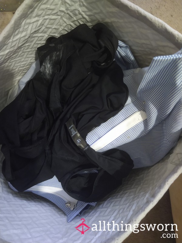 It's That Time Again, Washbin Full Of Creamy, Used Knickers, Take Your Pick Before They Go In The Wash