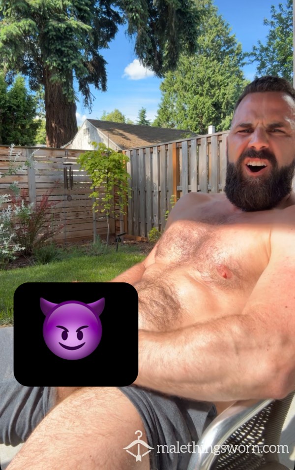 Jacking Off With Neighbors Across Fence
