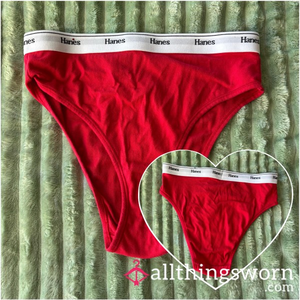 Hanes Red Cotton Panties (medium)