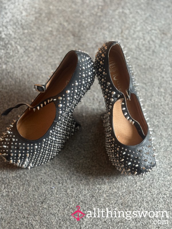 Jeffree Campbell Heel-less Spikey Platform Shoes Size 7 🥵🥵🥵