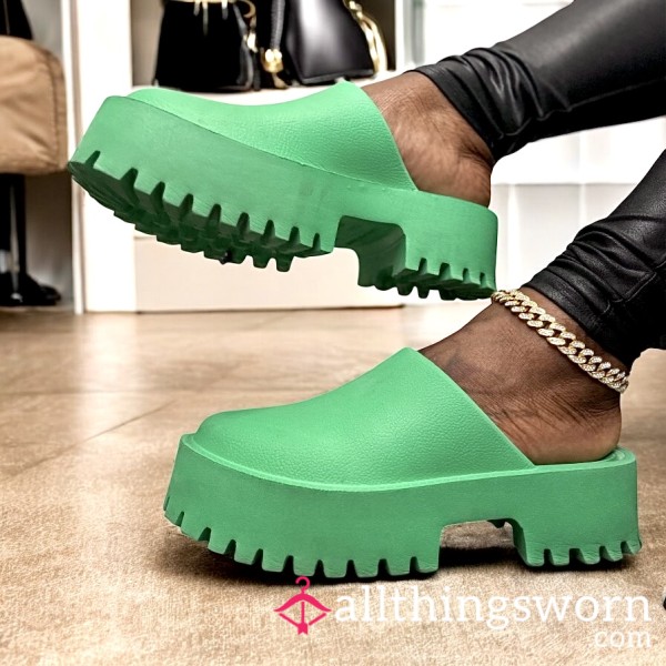 Jeffrey Campbell Clogged Platform Mules (Size 9)