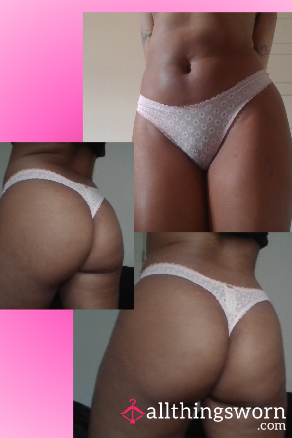 Jessica Simpson Pastel Pink Flor*l Thong