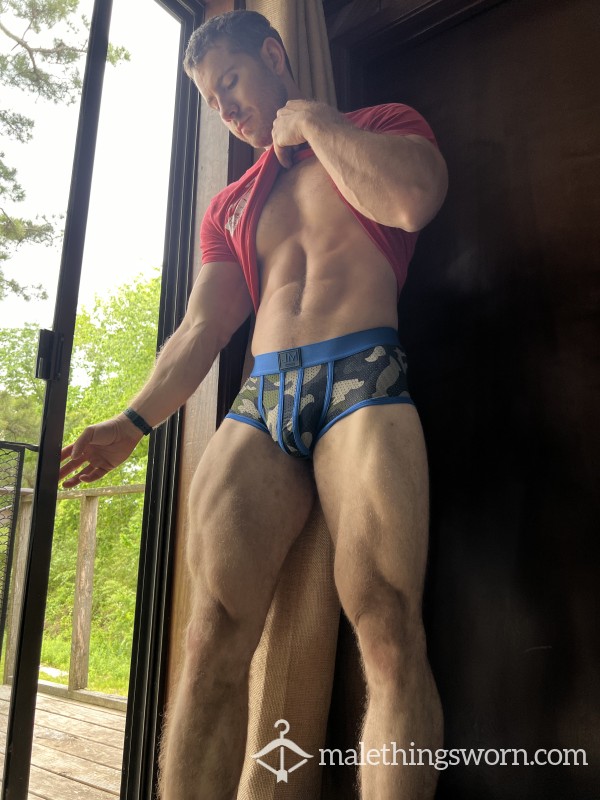 JOCKMAIL CAMO BRIEFS + VIDEO
