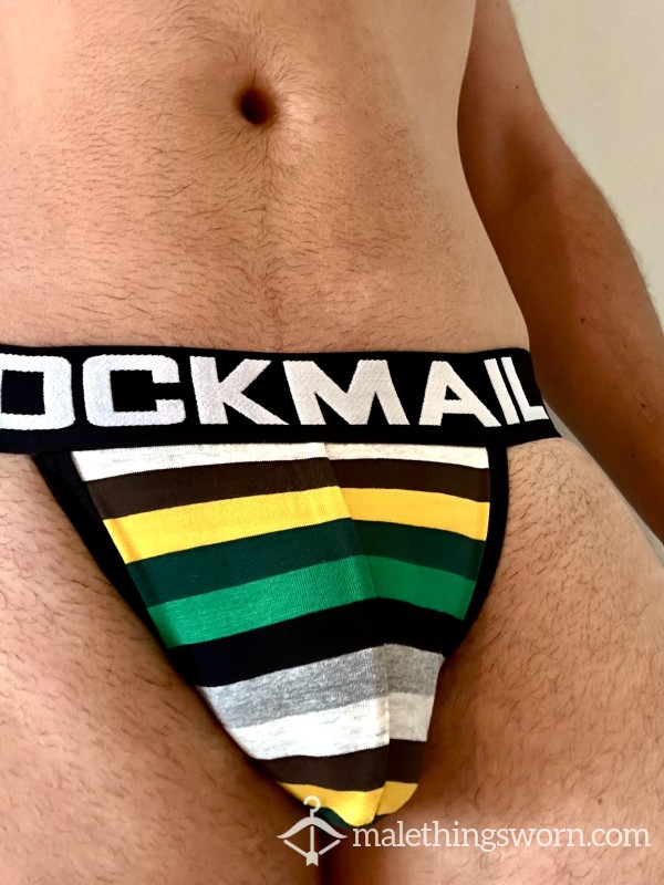 Jockmail Green And Yellow Jockstrap