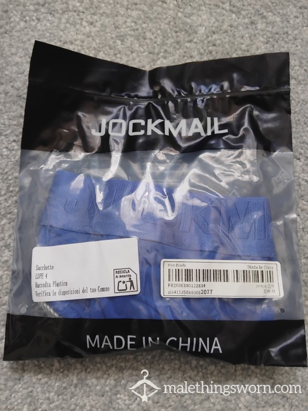 Jockmail Men's Briefs Size M Brand New In Pack Blue Cotton S**y Brief