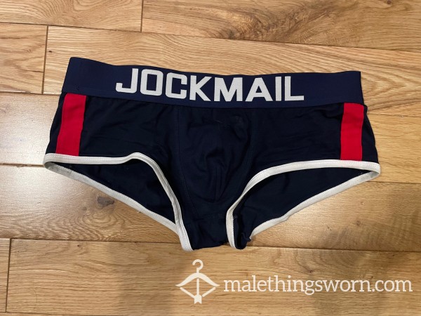 Jockmail Navy Low-Rise Boxer Briefs (M)- Ready To Be Customised For You