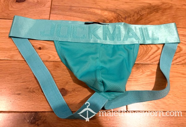 Jockmail Neon Aqua Jockstrap (M) Ready To Be Customised For You!