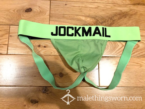 Jockmail Neon Green Jockstrap (L) Ready To Be Customised For You!