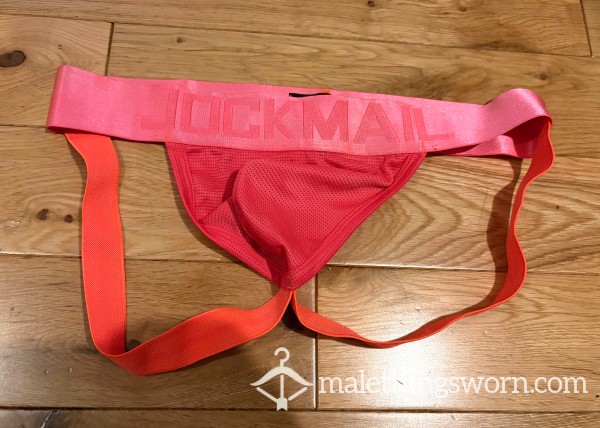 Jockmail Neon Orange Jockstrap (L) Ready To Be Customised For You!