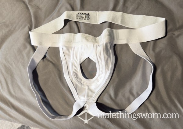 Jockmail White Holey Jockstrap