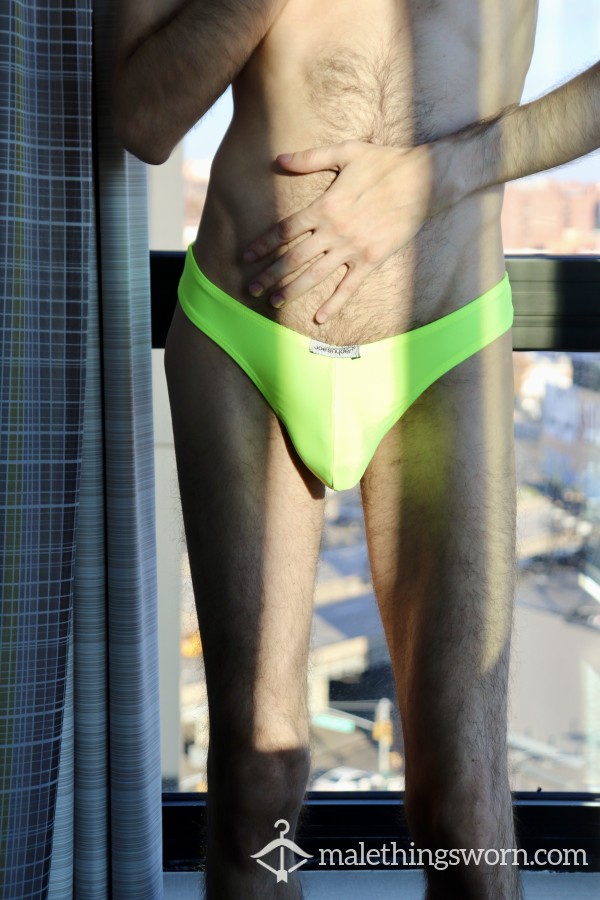 Joe Snyder Justin + Simon Neon Yellow Bikini Cla**ic Polyester