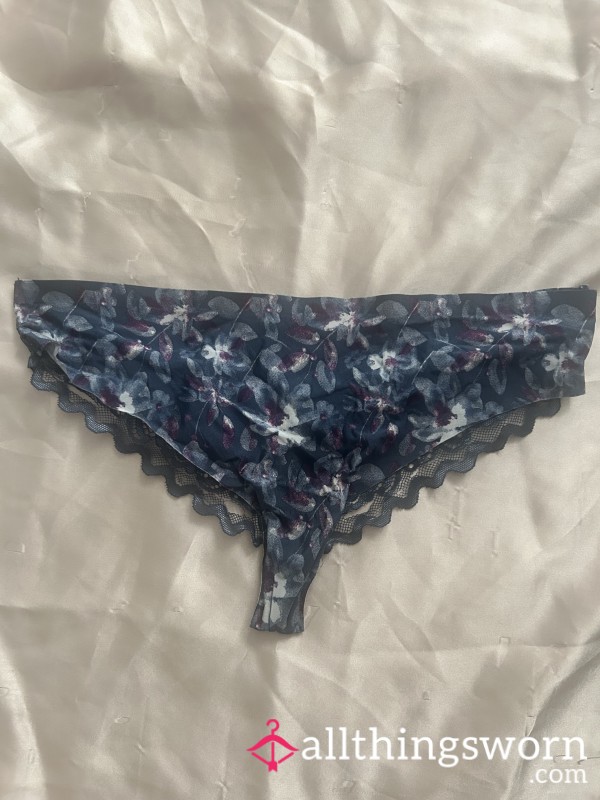 JS Blue Flor*l Silky Panty