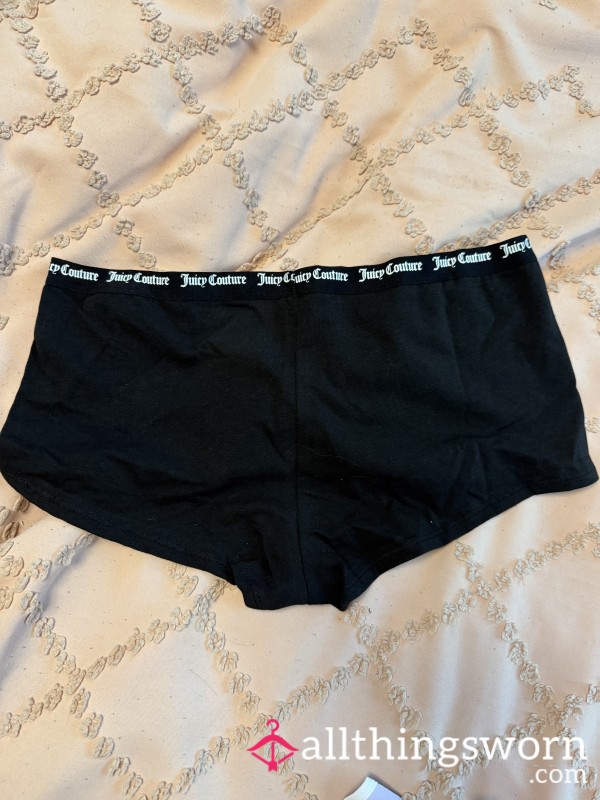 Juicy Black Boyshorts