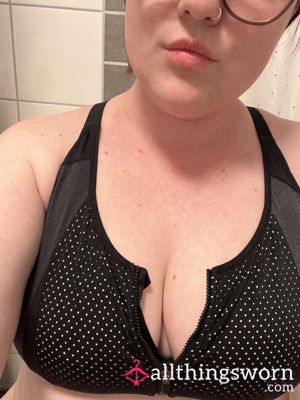 Juicy B**bs In Sports Bra Waiting To Burst Out