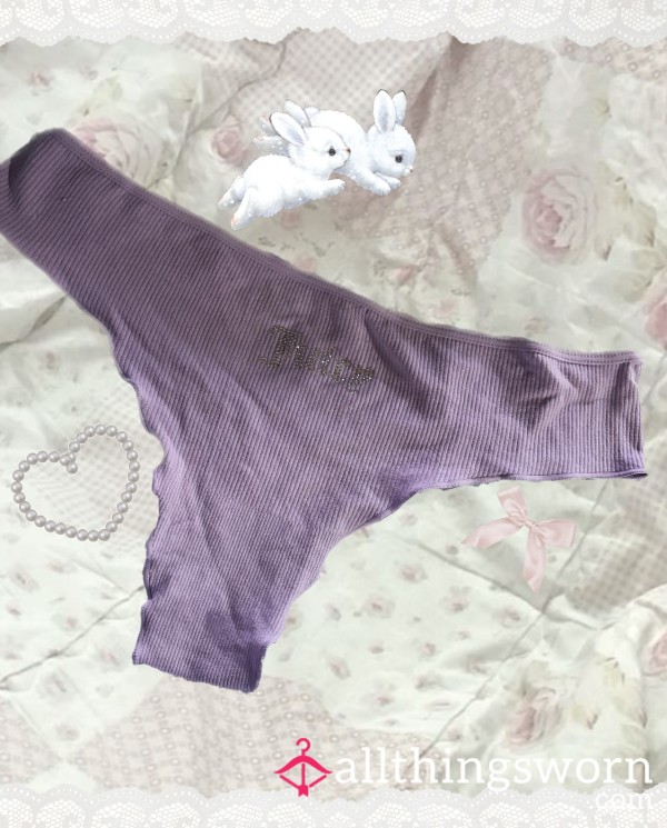Juicy Couture Purple Cotton Thong