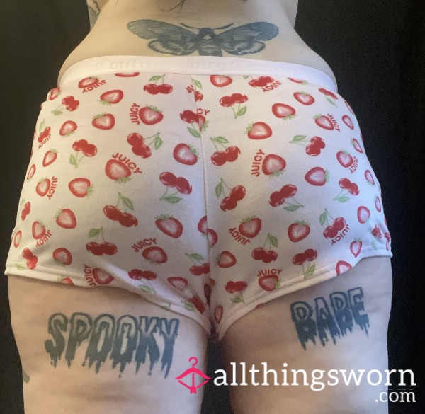 Juicy Couture Strawberry & Cherry Print Sleep Shorts
