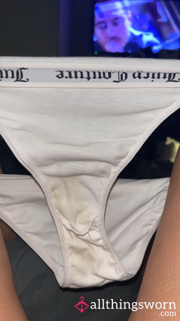Juicy Couture White Panties Worn On Hot Day 🥵🔥