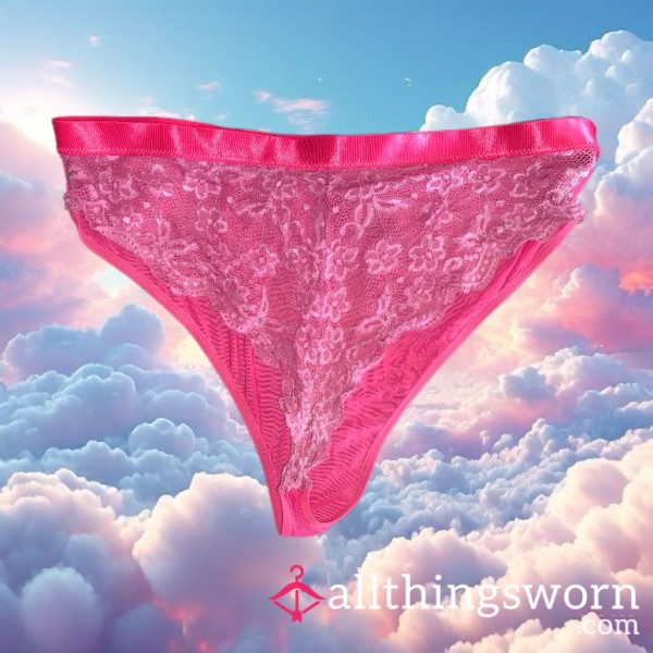 Juicy Hot Pink Lacy Goddess Panties