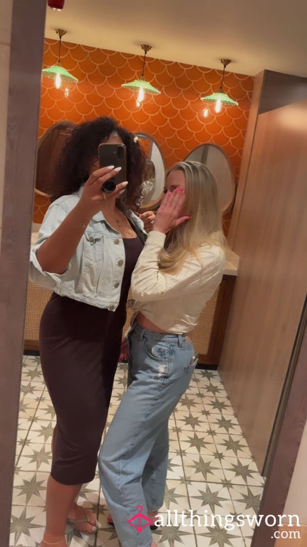 Just A Couple Of Horny Women Playing Footsie