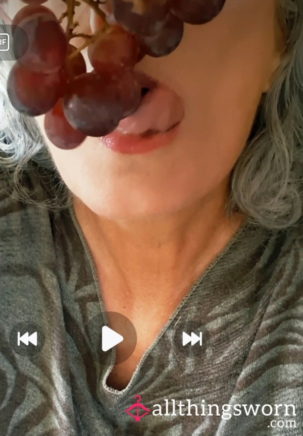 Just A Lady Eating Grapes 🍇 No Nudity
