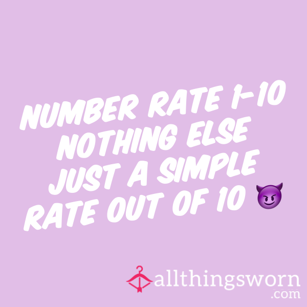 Just A Number Rate 1/10