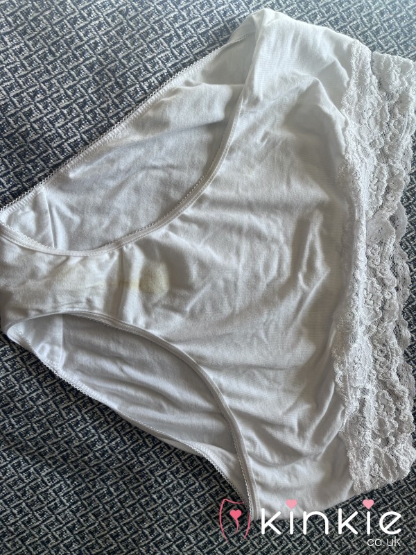 5 ⭐️ Seller. My Panties In White Or Black Filled With My C*m. Includes Postage.