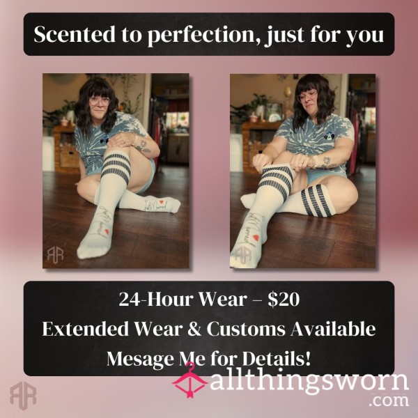 Worn "Just Married" Socks – 24HR Scented Bridal Bliss
