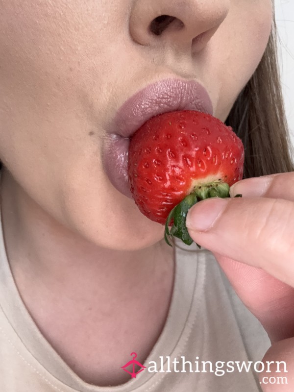 Just Me Sucking On A Strawberry🍓